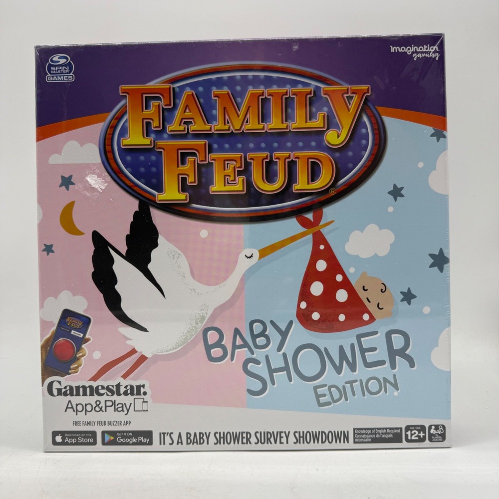 Spin Master Family Feud Baby Shower Edition Game New Sealed App & Play
